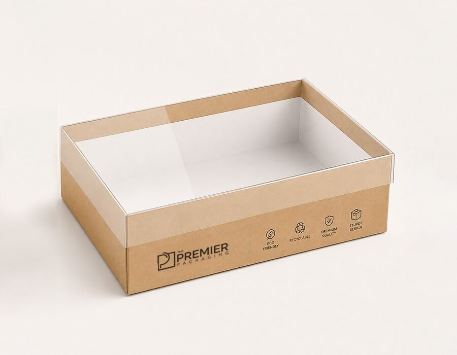 Clear Lid Boxes with Kraft Base