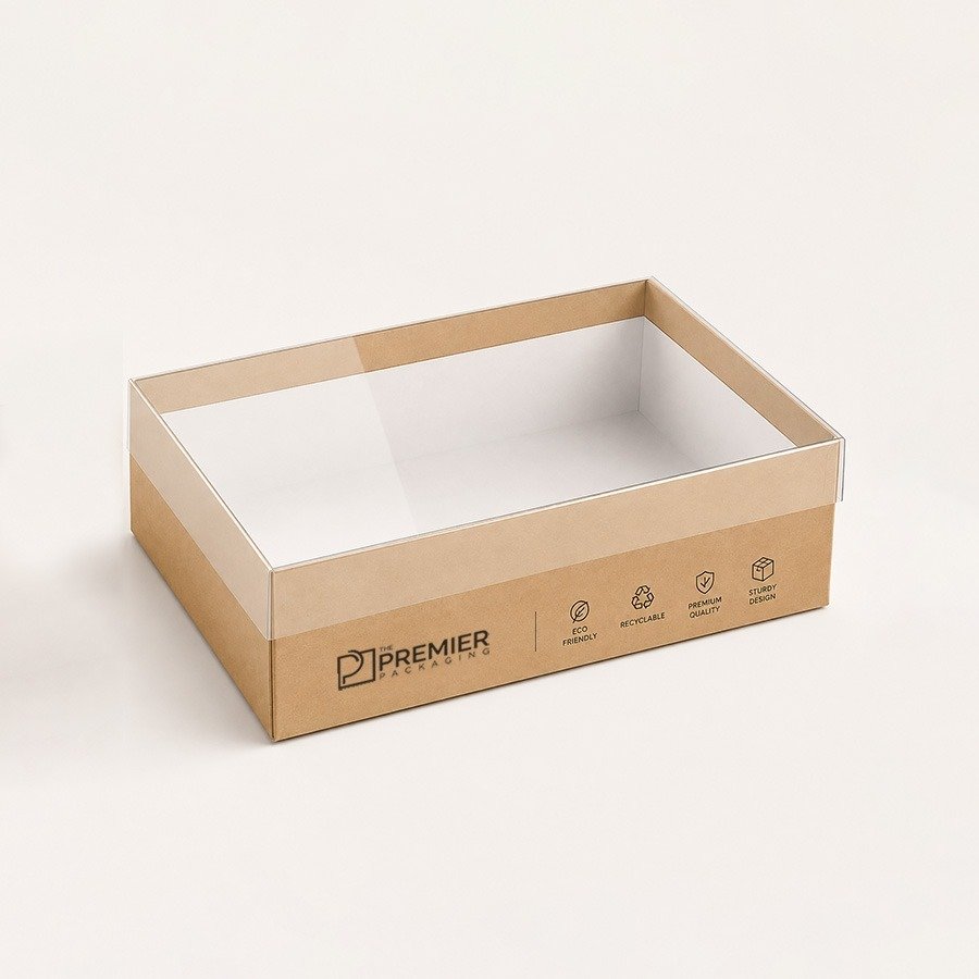 Clear Lid Boxes with Kraft Base